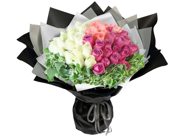 Florist Flower Bouquet - Tri-flavor Ice Cream Cone Bouquet - L10449 Photo