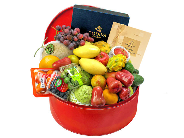 Fruit Basket - Luxury Chocolate Fruit Hamper - L06864 Photo