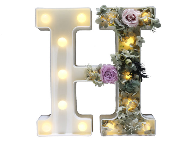 Preserved Forever Flower - Preserved Flower Alphabet Letter Floral Number Light ($550/Any 3pcs) - PT0513A3 Photo