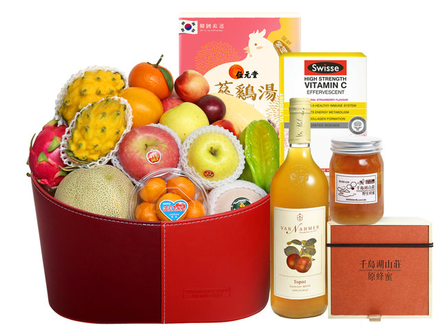 Wine n Food Hamper - Deluxe Health Care Fruit Hamper A3 - HR0905A3 Photo