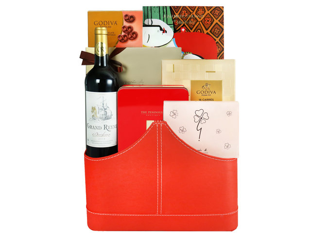 Wine n Food Hamper - Luxury Delicate Wine And Pastry Gift Hamper FH39 - L97441 Photo