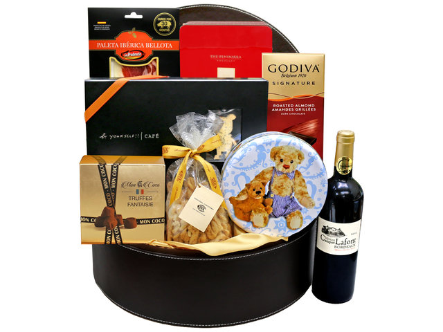 Wine n Food Hamper - Premium Fine Wine And Pastry Gift Hamper FH13 - L36670087 Photo